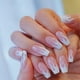 thumbnail image 2 of FloreceBien BABALAL 24 piezas de uñas postizas de ataúd mediano, uñas postizas de llama blanca y rosa, uñas postizas brillantes de bailarina para mujeres y niñas, 2 of 6
