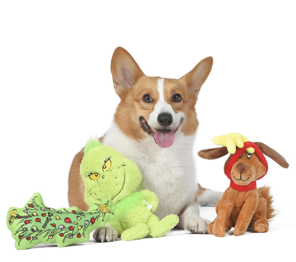 Dr. Suess's The Grinch 3 Piece Plush Dog Toys