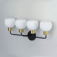 thumbnail image 2 of Coraline 4 - Light Bronze Rupert Bronze Dark Brown Modern / Transitional Incandescent Glass And Steel Wall Sconce, 2 of 5