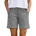 thumbnail image 3 of Noric Women's Cotton Casual Shorts High Waisted Elastic Waist Loose Fit Lightweight Summer Beach Shorts with Pockets, 3 of 9