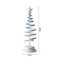 thumbnail image 4 of Xuniizn Small Christmas Tree with Lights for Desk, Iron Table Top Christmas Tree Pre-Lit with Ornaments, Mini LED Lights Christmas Tree Decorations for Home & Office, White, 4 of 7