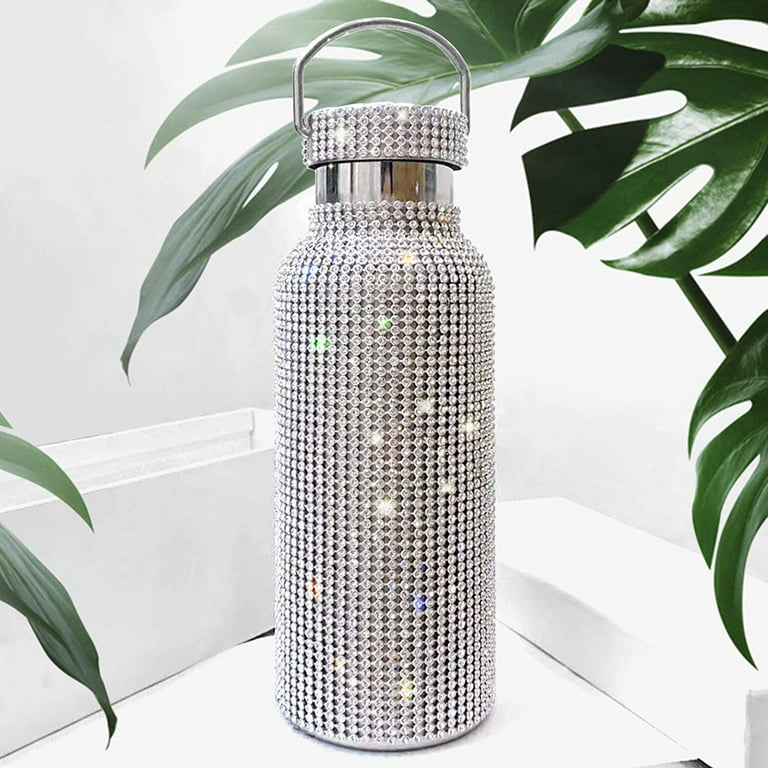 Bling Glass Rhinestone 40oz Tumbler with Handle Lid Straw Vacuum Stainless  Steel Water Cup Mug Insulated Thermos Bottle KeepCold - AliExpress