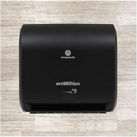 enMotion Impulse Paper Towel Dispenser The enMotion�� Impulse�� 10  1-Roll Automated Touchless Paper Towel Dispenser enhances your facilities with hands-free  whisper-quiet  jam-free dispensing in a smaller profile that s ideal for areas with space constraints. One set of batteries dispenses for 4 years on average  helping reduce the need for maintenance. Hygienic  reliable and efficient  this automatic paper towel dispenser is ideal for break rooms  medical and dental offices and back-of-house foodservice areas. Shown here in black  this hands-free paper towel dispenser is also available in white (59447A) and gray (59487A) to coordinate with any decor. This sleek black paper towel dispenser uses the same refill options as enMotion�� 10  Automated Touchless Paper Towel Dispensers (59462A  59460A  59407A) for inventory efficiency. Choose enMotion�� White 10  Paper Towel Rolls (89460  89470  89490) or Brown Paper Towel Rolls (89480). Our recycled paper towels offer sustainable choices that meet or exceed EPA standards and can help earn LEED�� credits. Only available via one-time  lifetime lease agreement with GP PRO or authorized distributor The LEED�� Certification mark is a registered trademark owned by the U.S. Green Building Council and is used by permission.