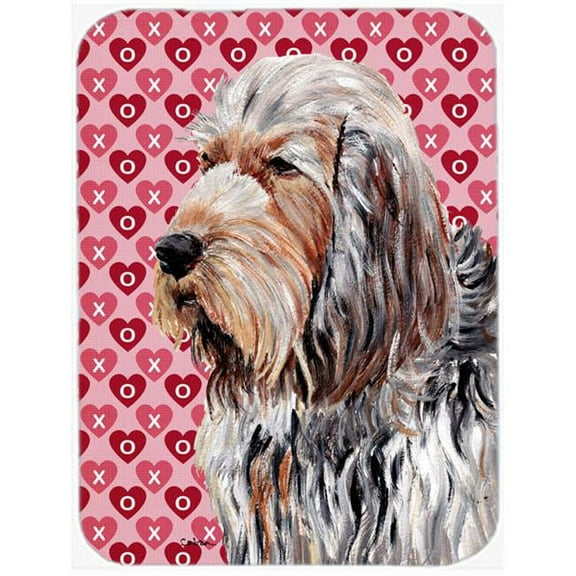 Otterhound Hearts And Love Mouse Pad, Hot Pad Or Trivet, 7.75 x 9.25 In.