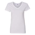 thumbnail image 5 of Gildan Women’s V-Neck T-Shirt, Heavy Cotton Short Sleeve V Neck Tee for Crafting | White, S-3XL Pack-1, 5 of 5