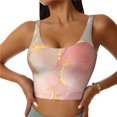 thumbnail image 1 of Balery Abstract Marble Texture Sujetadores deportivos con espalda cruzada para mujer, acolchados, sin costuras, de alto impacto, ideales para yoga, gimnasio, entrenamiento y fitness.-Small, 1 of 8