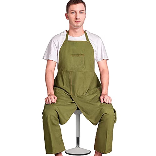 Delantal impermeable de lona con piernas divididas para hombre, genérico