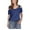Blue1, variant on Diufon Cold Shoulder Tops for Women Summer Casual Short Sleeve Shirts Trendy Loose Blouses Fashion Clothes