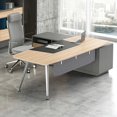thumbnail image 4 of Writing Conference Desk Drawers Storage Filing Modern Work Office Desk Students Makeup Escritorios De Oficina Desk Accessories My Lux Decor Round, 4 of 20