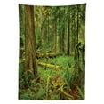 thumbnail image 3 of Ambesonne Forest Tablecloth Rectangular Table Cover, Woodland Bushes Moss, 60"x90", Green, 3 of 4