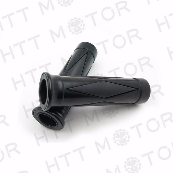 HTT- 1" Black Hand Grips Handlebar For Harley Davidson Softail Sportster Dyna Touring