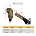 thumbnail image 5 of Renewold Brown Leopard Print Neoprene Auto Handbrake Cover Gear Shift Knob Cover Set Car Interior Decor Accessories, Easy to Install, 5 of 7