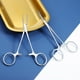 thumbnail image 3 of Pinzas hemostáticas de acero inoxidable 2pcs Pinzas depiladoras Pinzas de ahuecamiento (plata), 3 of 7