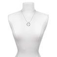 thumbnail image 3 of Delight Jewelry Silvertone Strong Brave Fearless Infinity Ring Silvertone Grandmother Ring Charm Necklace, 18", 3 of 4