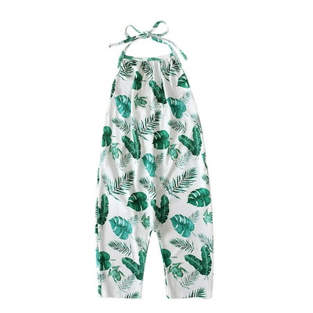 

Baby Deals!Toddler Girl Clothes Clearance YANHAIGONG Toddler Romper Jumpsuit Kids Boys Girls Summer Fashion Cute Flower Print Lacing