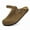 brown, variant on Mens Suede Clogs Cork Footbed Slippers Arch Support Potato Shoes Indoor Outdoor Slippers with Adjustable Buckle