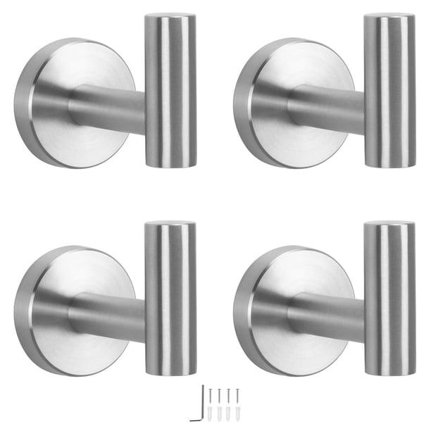Ganchos para toallas de baño NearMoon SUS 304 de acero inoxidable, paquete de 4