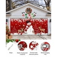 thumbnail image 2 of Garage Door Banner Cover 6 x 13 ft, Christmas Snowman Elk Red Christmas Balls Pine Leaves Red Christmas Garage Door Decorations Holiday Christmas Backdrop Decor for Winter New Year Xmas Party, 2 of 6