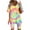 02 Yellow1, variant on Weiqiqre 2 Piece Sets for Women 2 Piece Beach Outfits Printed Short Sleeve Tops Lounge Shorts Casual Tracksuit Set