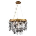 thumbnail image 1 of Elegant Lighting 4000D30FB Chandeliers Burnished Brass and Flat Black Iron and Glass Endicott, 1 of 7