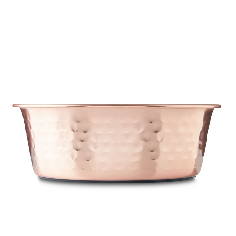 Large copper 2024 dog bowl