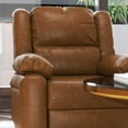 thumbnail image 4 of Emma + Oliver Series Cognac Faux Leather Recliner, 4 of 13