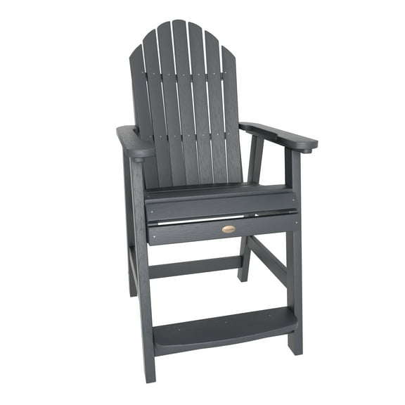 Highwood Hamilton Adirondack Deck Chair - Counter Height, Outdoor, Eco-friendly, Synthetic Wood