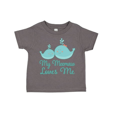 

Inktastic Meemaw Loves Me Grandchild Whale Gift Toddler Boy or Toddler Girl T-Shirt