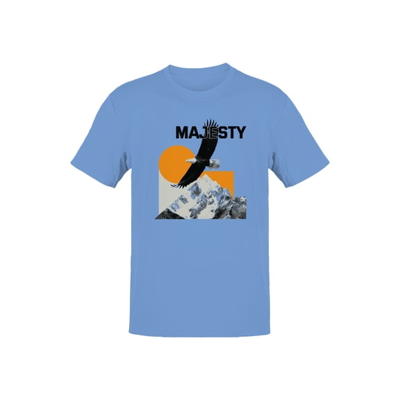 Majestic Eagle and Mountain Men's Carolina Blue T-shirt