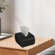thumbnail image 1 of Caja de pañuelos, funda para pañuelos, soporte para pañuelos, organizador, dispensador de pañuelos para mesitas de noche, tocador, encimera, tocador Negro, 1 of 8