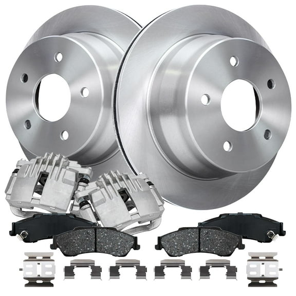 Detroit Axle - Rear Brake Kit for Chevy Blazer S10 GMC Jimmy Sonoma Isuzu Hombre Bravada, Disc Brake Rotors Ceramic Brake Pads Brake Calipers Replacement