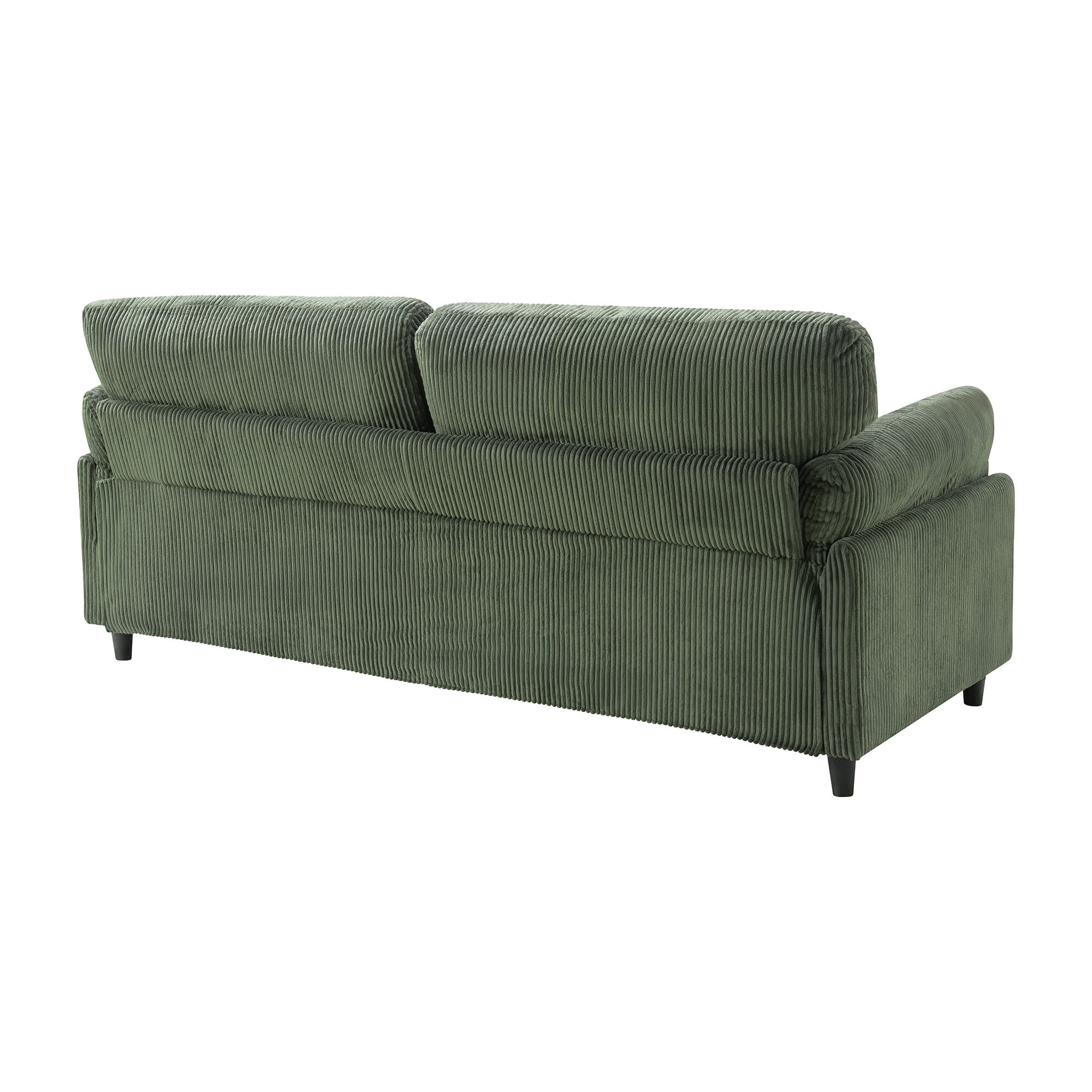 DEALTOPS 83" Corduroy Loveseat Sofa, 850lbs Heavy Duty 2-Seater Couch, Iron & Wood Frame, Sage Green