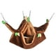 thumbnail image 2 of Cama hamaca para roedores, casa hamaca cálida para hámster y ardilla, hamaca colgante, columpio hamaca marrón, 2 of 9