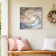 thumbnail image 6 of Canvas Wall Art, Yellow Grey Ombre Framed Canvas Prints for Living Room Bathroom, Modern Marble Ink Painting Abstract Gallery Wrapped Wall Decor for Home Office, Gifts, 12"x12" Ship Next Day, 6 of 9