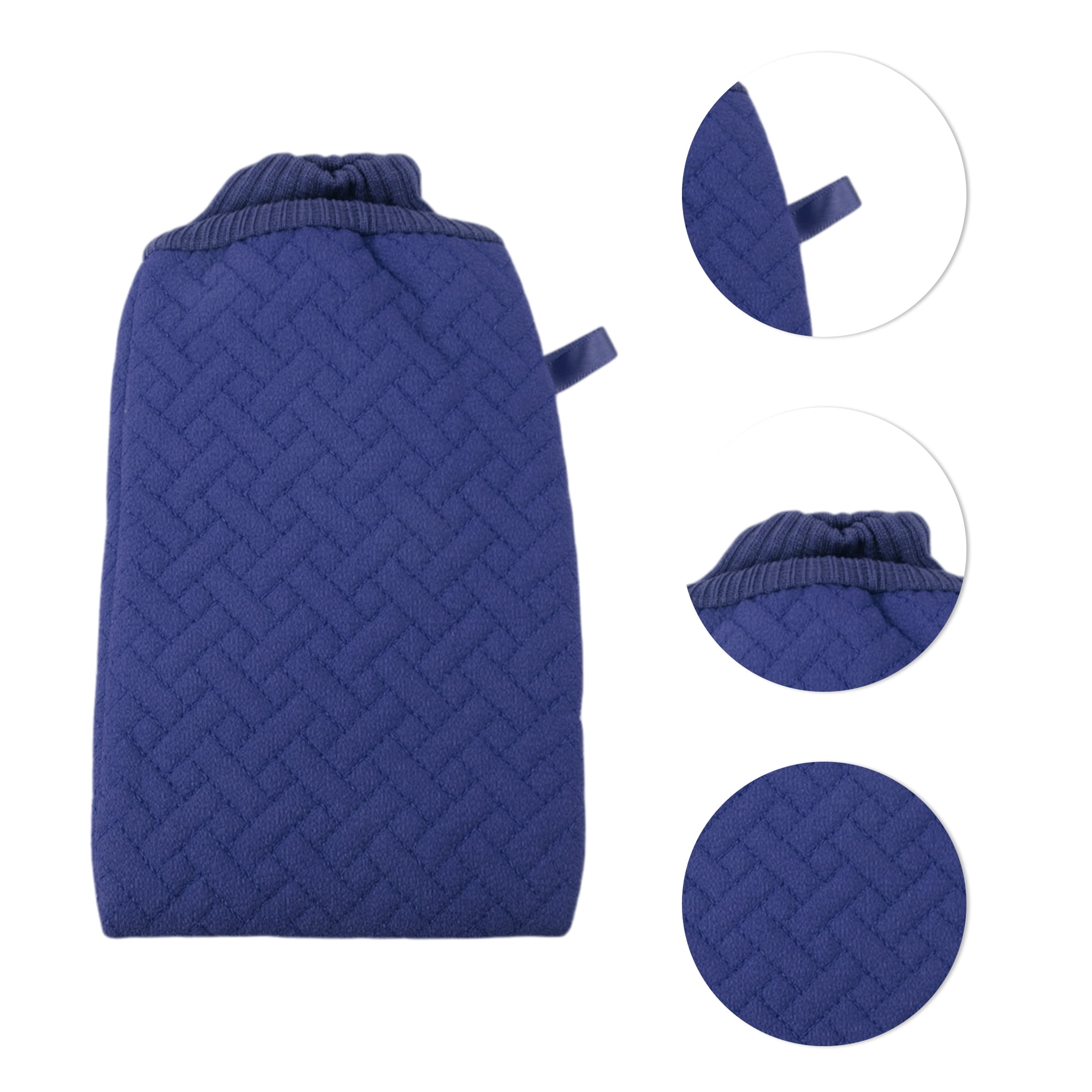 Unique Bargains Gloves Bath Towel for bathroom 14x24cm 1 Pc Navy Blue