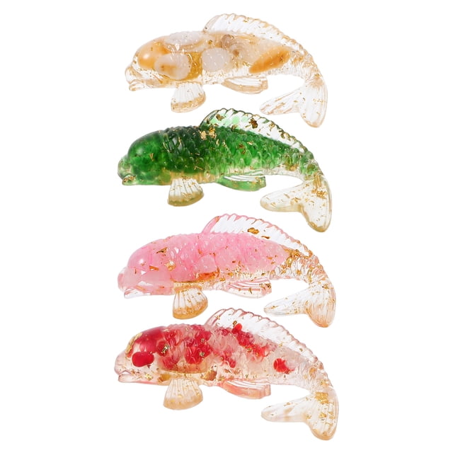Houderco 4Ud Estatua De Decorativa De Cristal Colorida Para Acuario Y Hogar