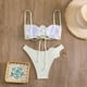 thumbnail image 5 of Traje de baño de dos piezas con estampado de leopardo para mujer, conjunto de Bikini Sexy a rayas, ropa de playa, Tanga, 5 of 5