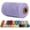 Purple, variant on 1mm Macrame Cord, 218 Yards Colored Cotton Cord 3 Strand Twisted String for Crafts, Yarn DIY Knitting, Wall Hanging, Jewelry Making, Christmas Wrapping (Cyan) Cyan x 218yards