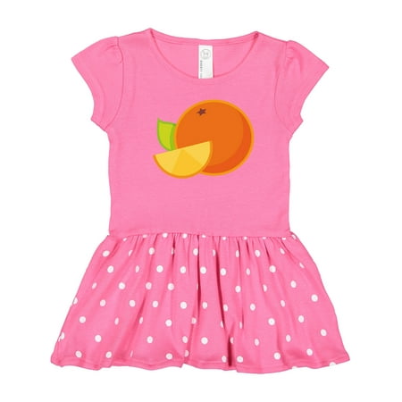 

Inktastic Orange Fruit Gift Toddler Girl Dress