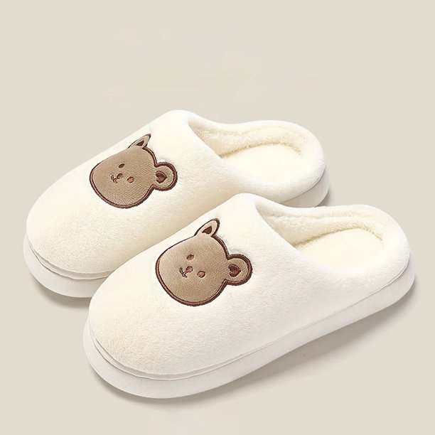 Winter Cozy Platform Man Women Slippers Fur Home Cotton Shoes Plush Waterproof Outdoor Fashion Minimalism Slippers Non-slip Shoe