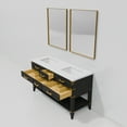 thumbnail image 6 of Norwalk 60 in W Black Oak Double Bath Vanity, White Quartz Top, and 28 in Mirrors, 6 of 9