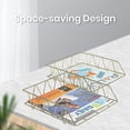 thumbnail image 2 of 2024 Stackable Letter Tray, 2 Tier Metal Paper Tray For Desk, Durable Desk Organizer, Desk Accessori, 2 of 5