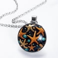 thumbnail image 2 of Starfish Glass Circular Pendant Necklace - Elegant Jewelry Piece for Everyday Wear, 2 of 5