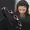 thumbnail image 4 of Washranp Hair Hoop,Non-slip Shiny Rhinestone Twist Clip Headband with Toothed Headband Braid Tool for Women Girls, 4 of 6