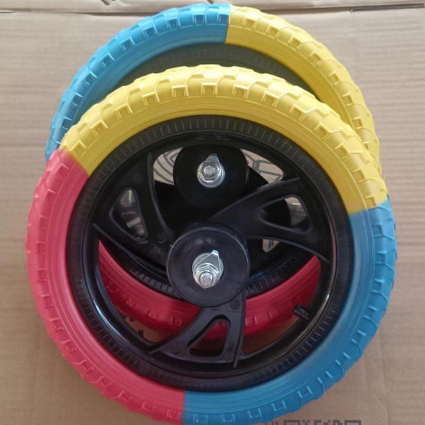 2 piezas de 12 pulgadas de espuma para niños Balance de bicicleta de bicicleta Cubo de nylon Reemplazar piezas que no requieren reemplazo de inflación Estilo B