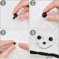 thumbnail image 3 of Total 180PCS Safety Eyes and Noses for Amigurumi with Washers Plastic Stuffed Crochet Eyes Shank Design Safety Eye Stuffed Animal Eyes diy Black, 3 of 7