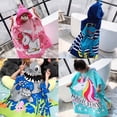 thumbnail image 3 of Toalla deportiva con estampado de dibujos animados para niños, Sudadera con capucha, bata de baño, manta de playa de microfibra de secado rápido, 3 of 4
