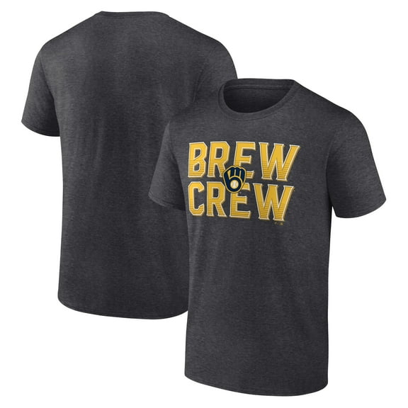 Men's Charcoal Milwaukee Brewers Brew Crew Fancy T-Shirt