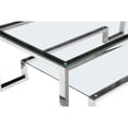 thumbnail image 4 of Pangea Home Laurence Long Metal Coffee Table Long in Silver, 4 of 4