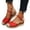 Red, variant on Women's Closed Toe Platform Sandals Summer Espadrille Wedge Heel Work Walking Slip on Shoes